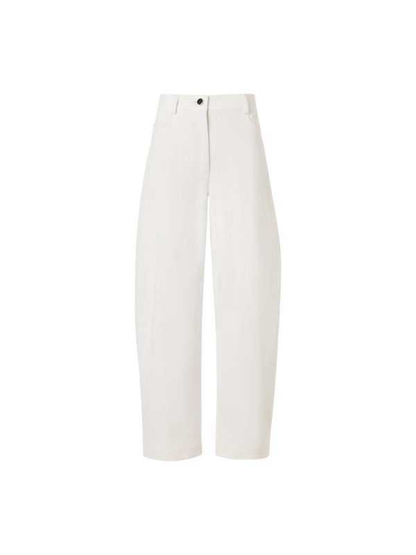 Designer Farrow Pants in Cotton-Stretch Denim - white