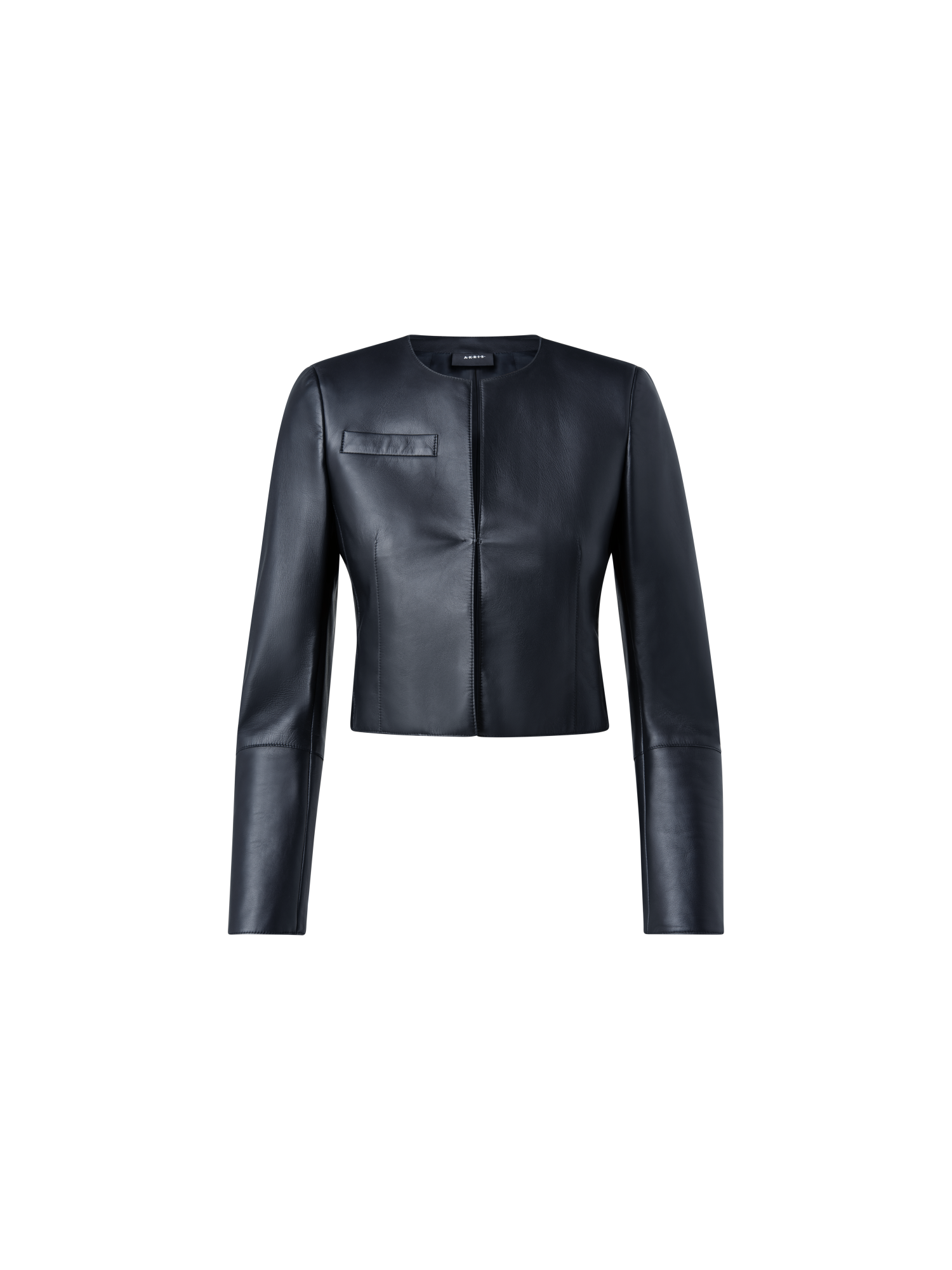Cropped Jacket in Lacquered Leather Black / 10 Cropped Jacket in Lacquered Leather Black / 10