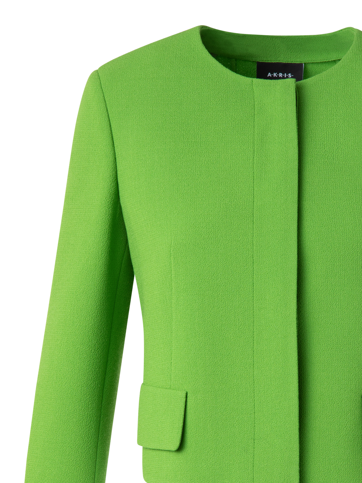 Designer Cropped Jacket in Wool Double-Face - green