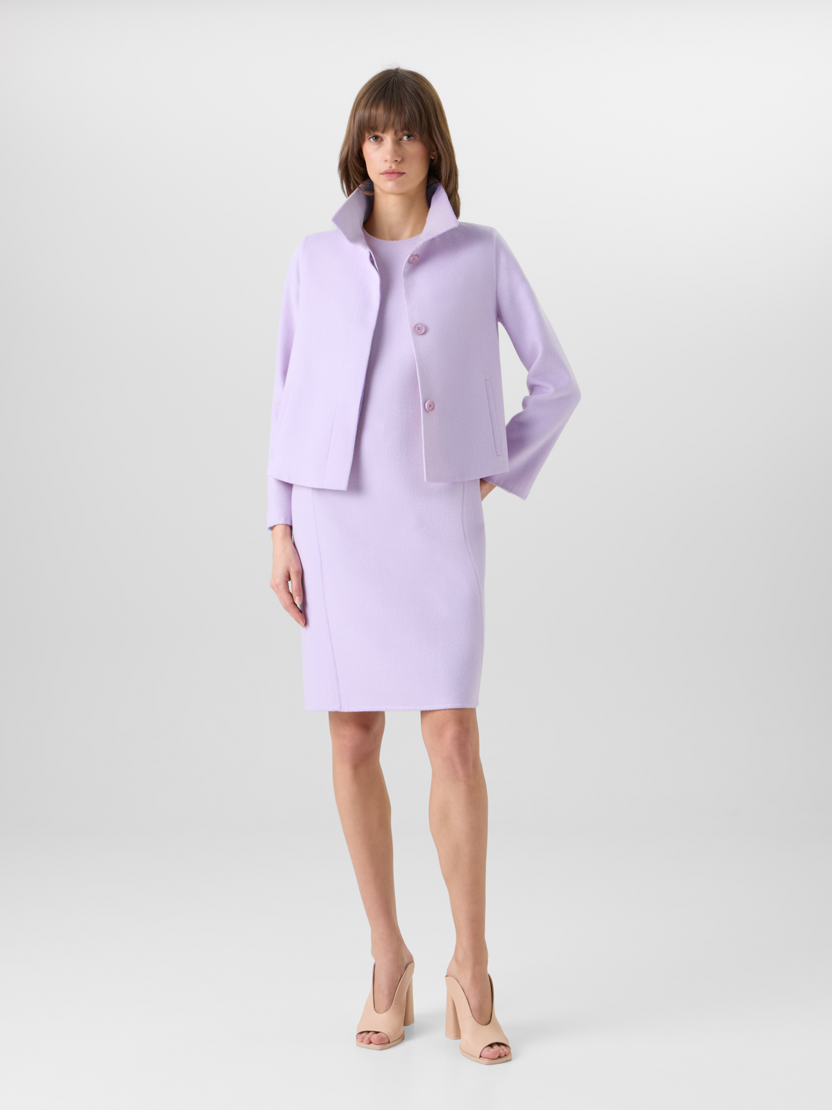 Designer Castro Jacket in Cashmere-Silk Double-Face - pastel #editorial