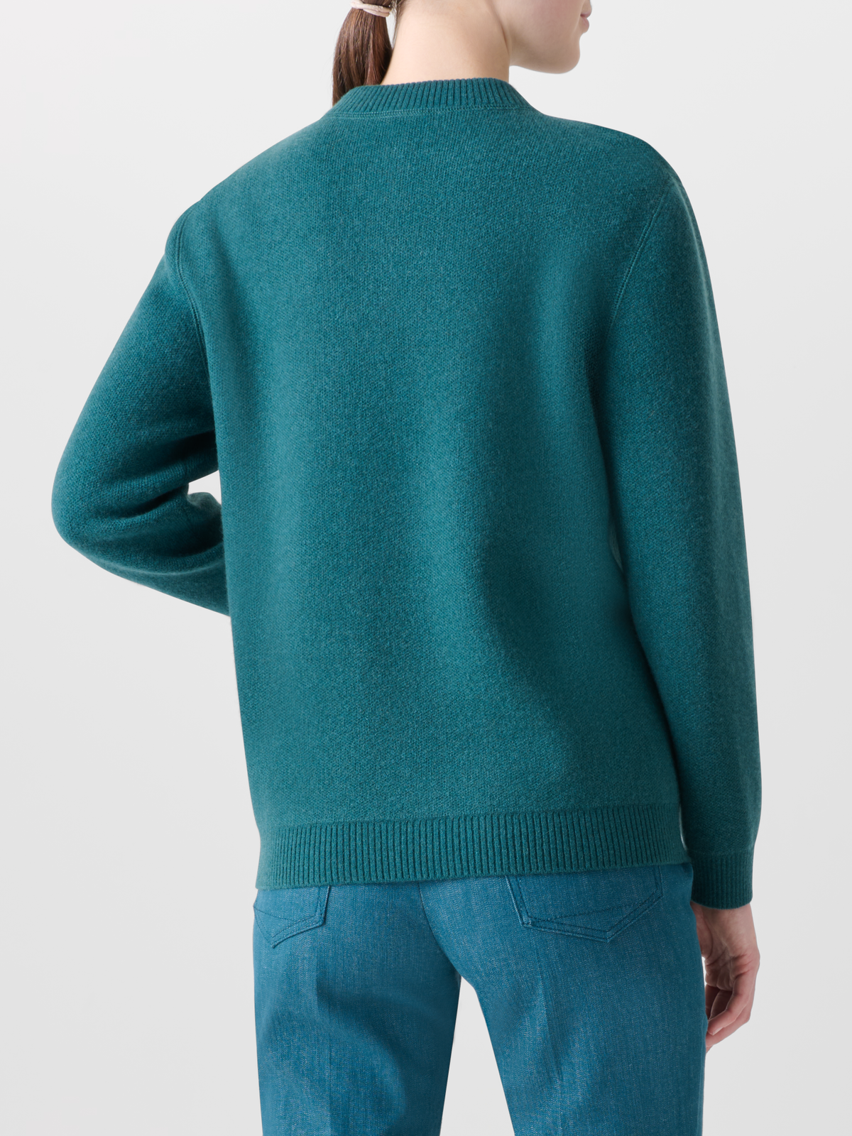 Designer Pure Cashmere Relaxed Cardigan - green #editorial
