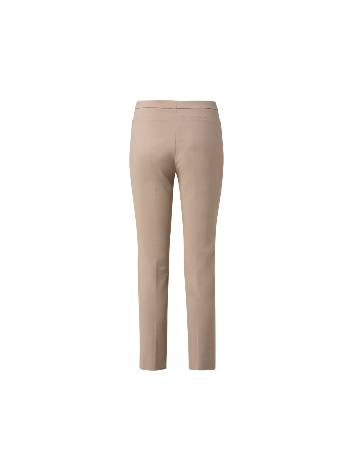 Designer Slim Ankle-Length Cotton Techno Stretch Pants - neutral - beige
