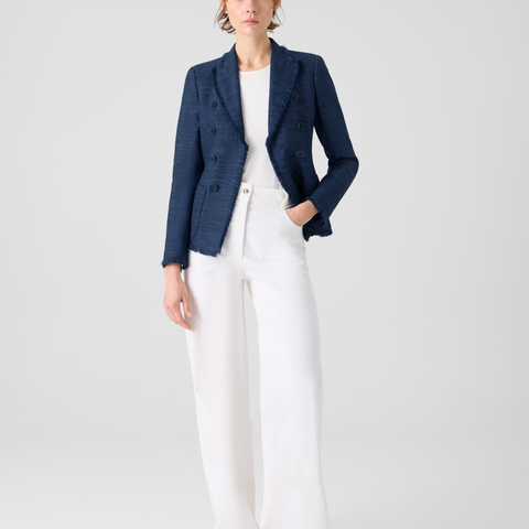 Cooper Wide Leg Stretch Cotton Denim Pants