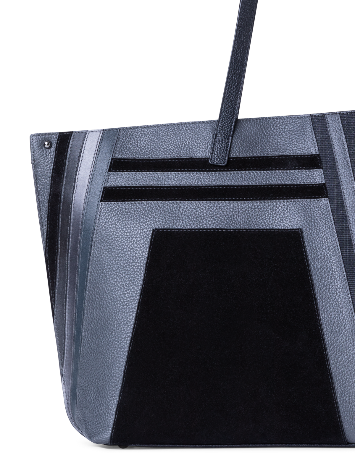 Designer Ai Medium Shoulder Tote - black - grey - multicolor