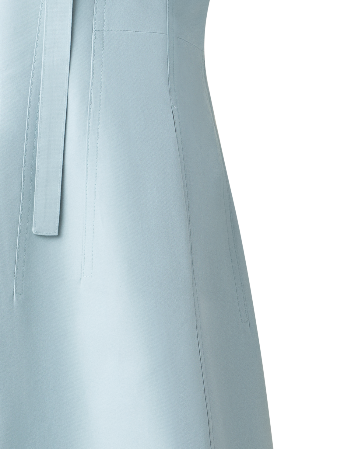 Designer Midi Dress in Cotton Poplin - pastel - blue