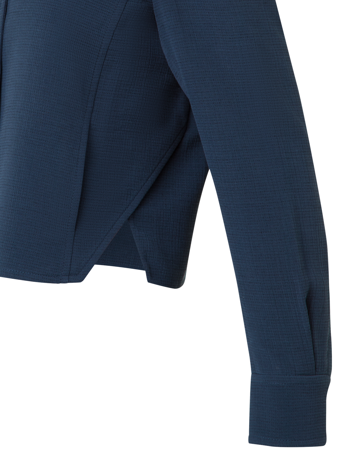 Designer Short Boxy Jacket in Cotton Double-Face - neutral - navy - blue