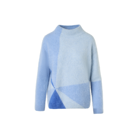 Cloud Cashmere Sweater with Sunbeam Intarsia