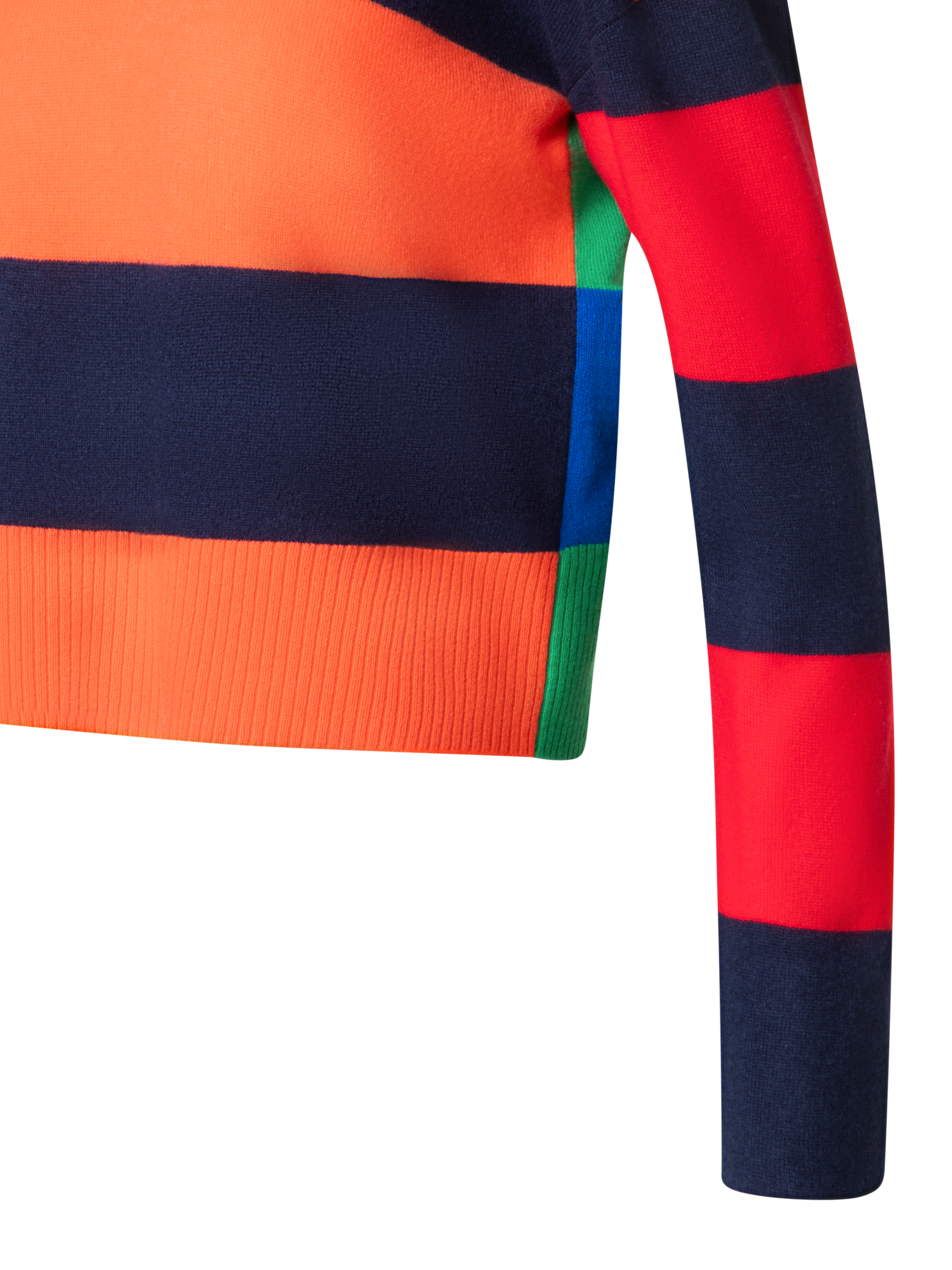 Designer Colorblock Sweater in a Wool Cashmere Blend - multicolor