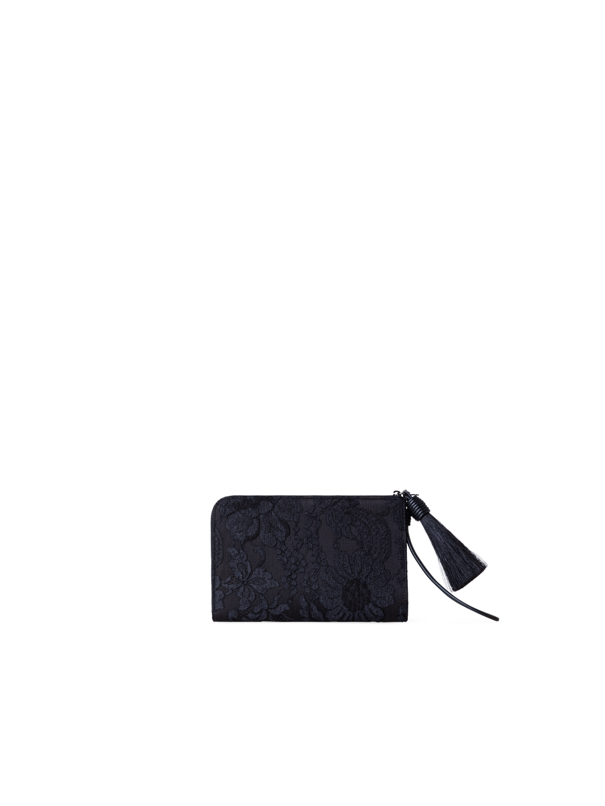 Designer Alexa Tassle Pouch - neutral - black