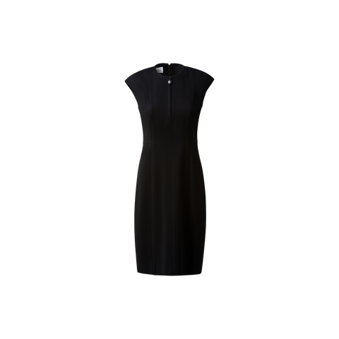akris shirt dress Midi Shirt Dress in Structured Cotton Silk lapis blue / 10