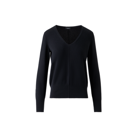 100% Cashmere V-Neck Knit Sweater