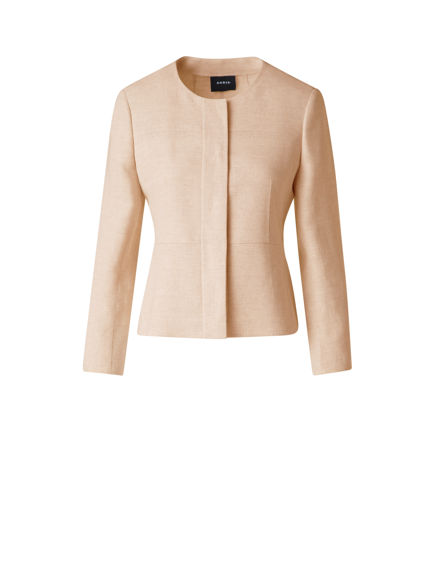 Designer Fitted Jacket in Linen Double-Face - pastel - pink