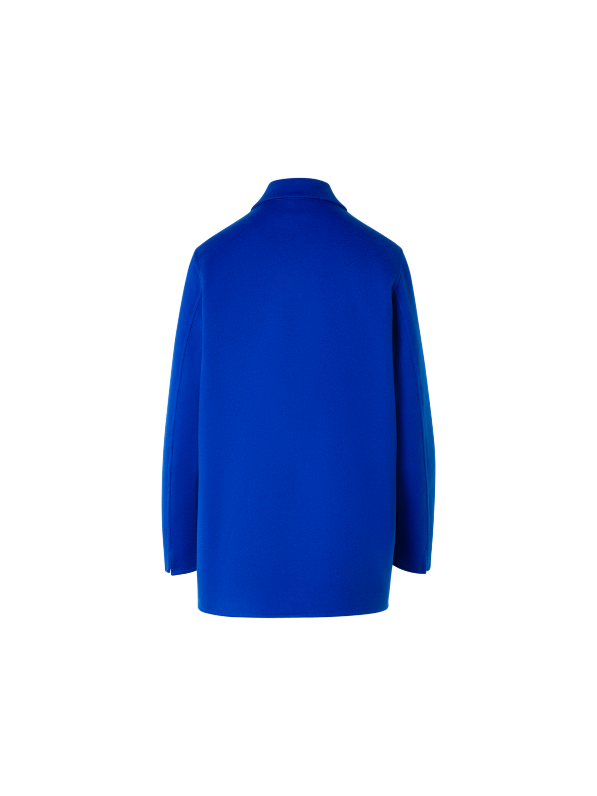 Designer Long Cashmere Double-Face Shirt Jacket - blue