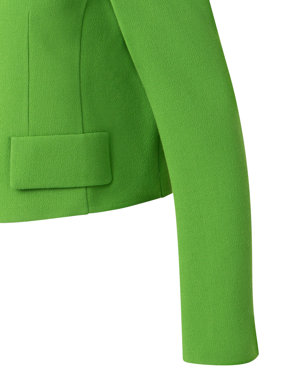 Designer Cropped Jacket in Wool Double-Face - green