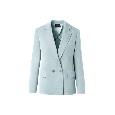 Double Breasted Blazer in Shantung Silk