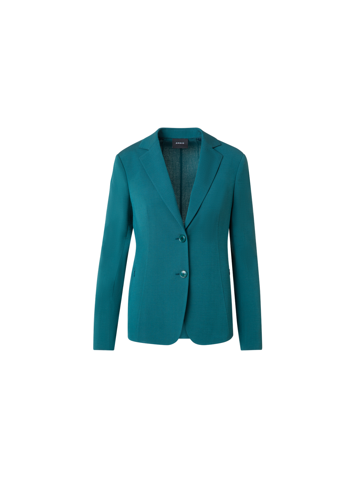 Designer Tailored Blazer in Cotton Silk Double-Face - green