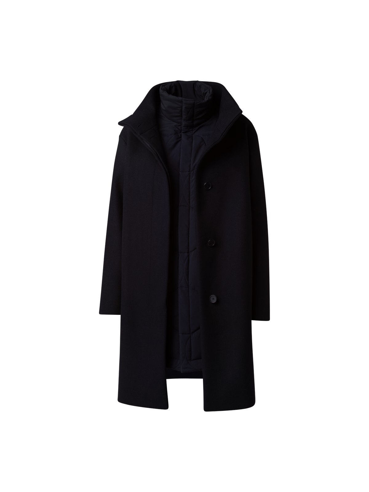 Designer 3-in-1 Long Coat - navy - blue