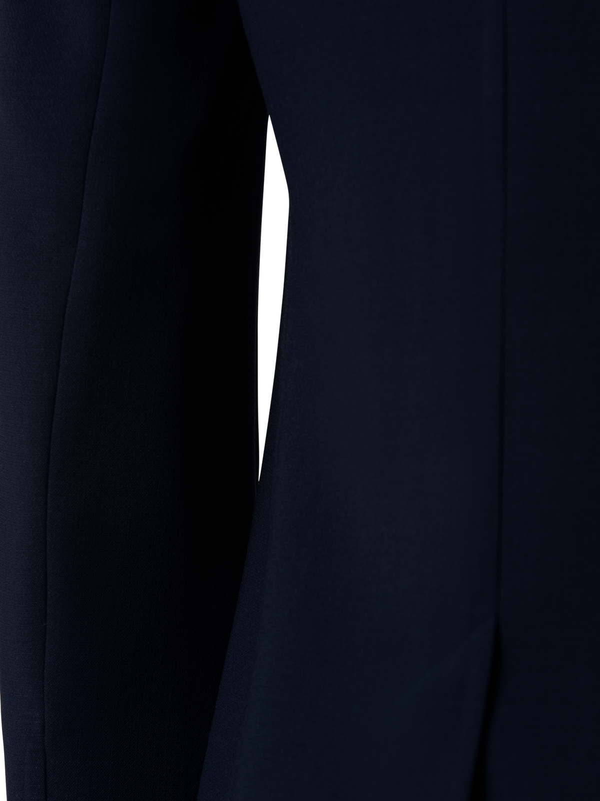 Designer Wool Double-Face Blazer with Elongated Lapel - black - navy - blue