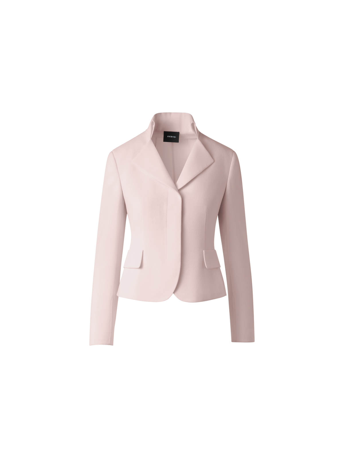 Designer Tailored Wool Crêpe Double Face Jacket - pastel - pink