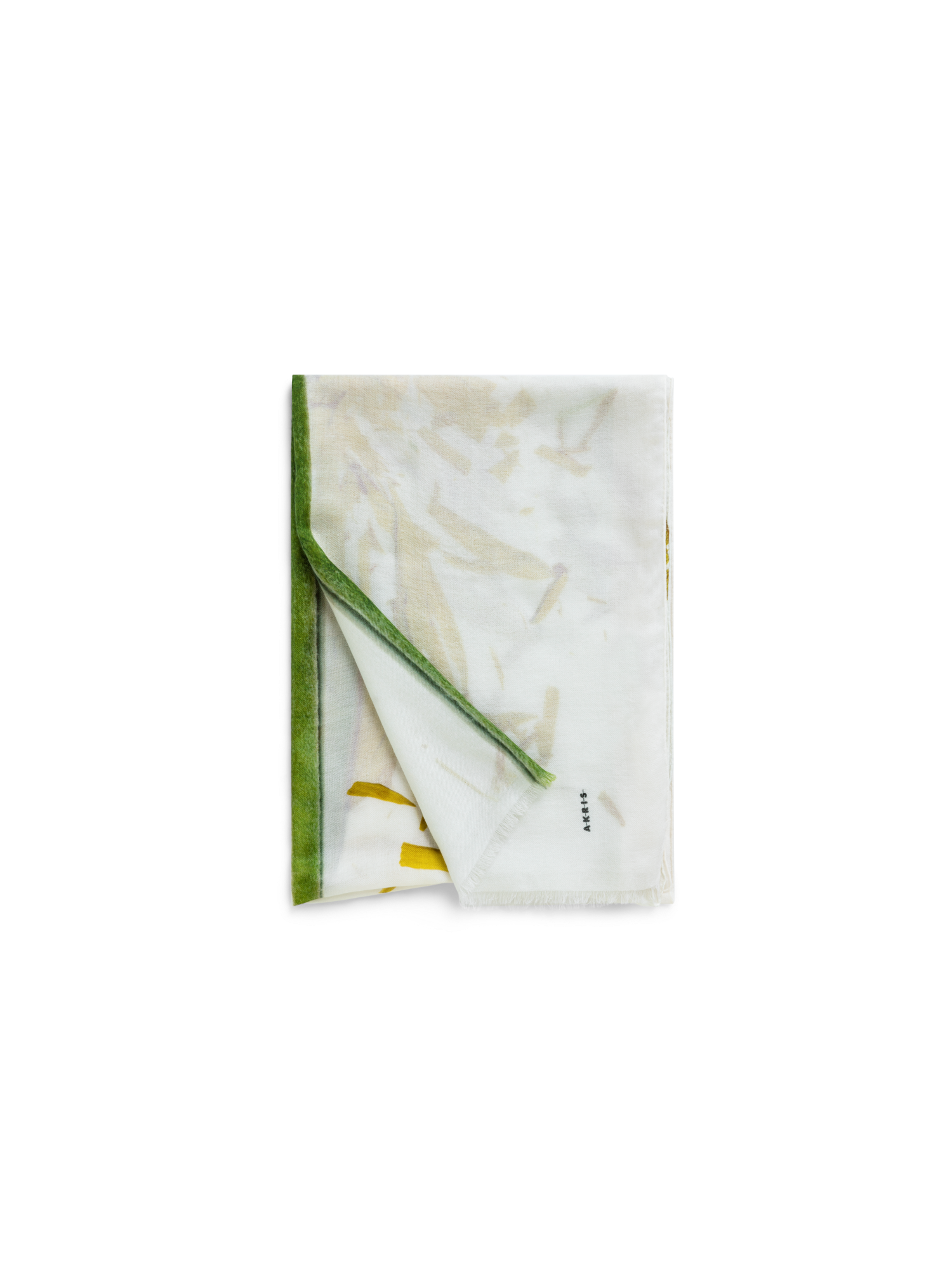 Designer Scarf Cashmere Silk Scattered Calendula Print - multicolor