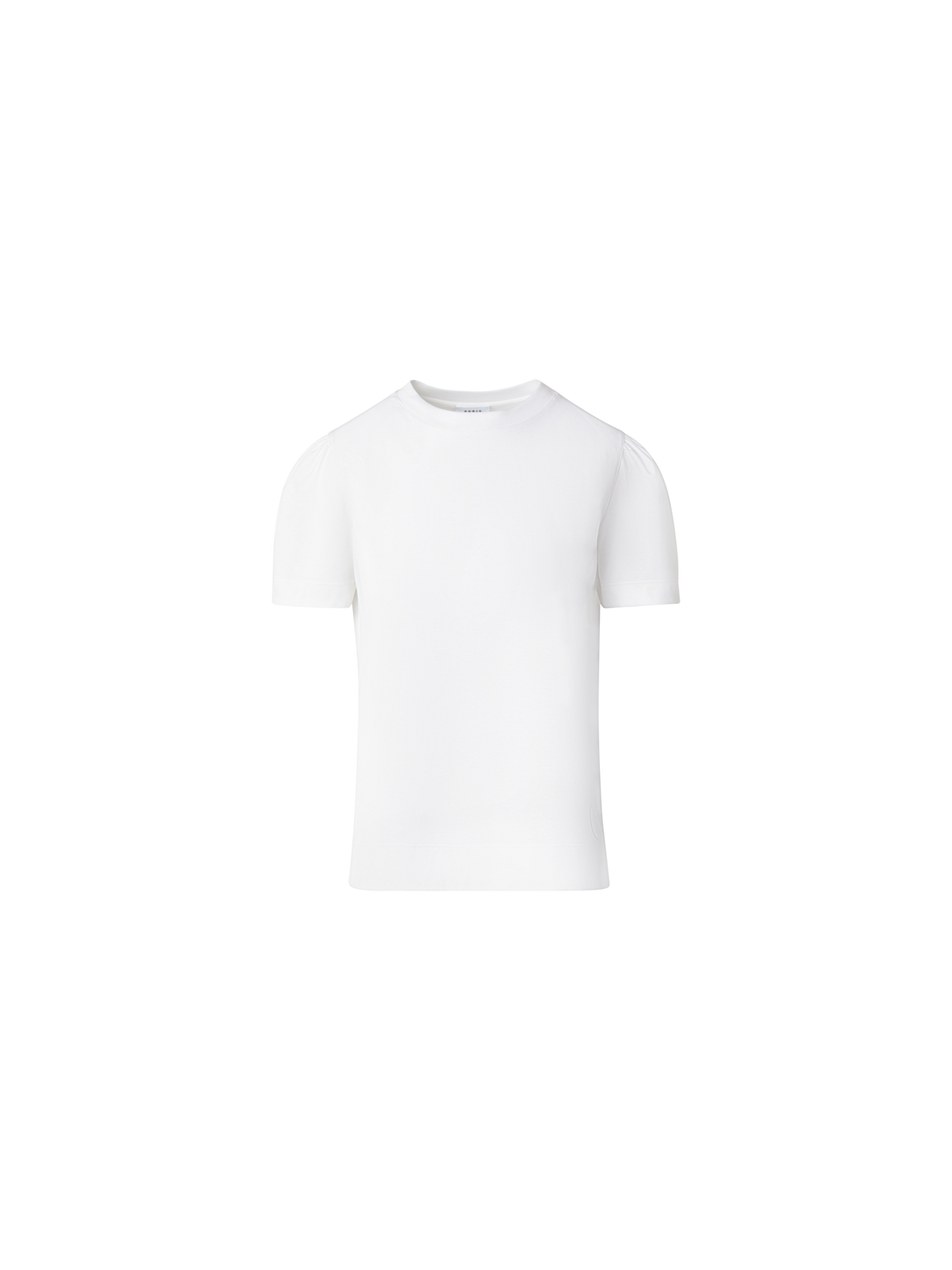 Designer Puff Sleeves T-Shirt in Cotton Jersey - ecru - white