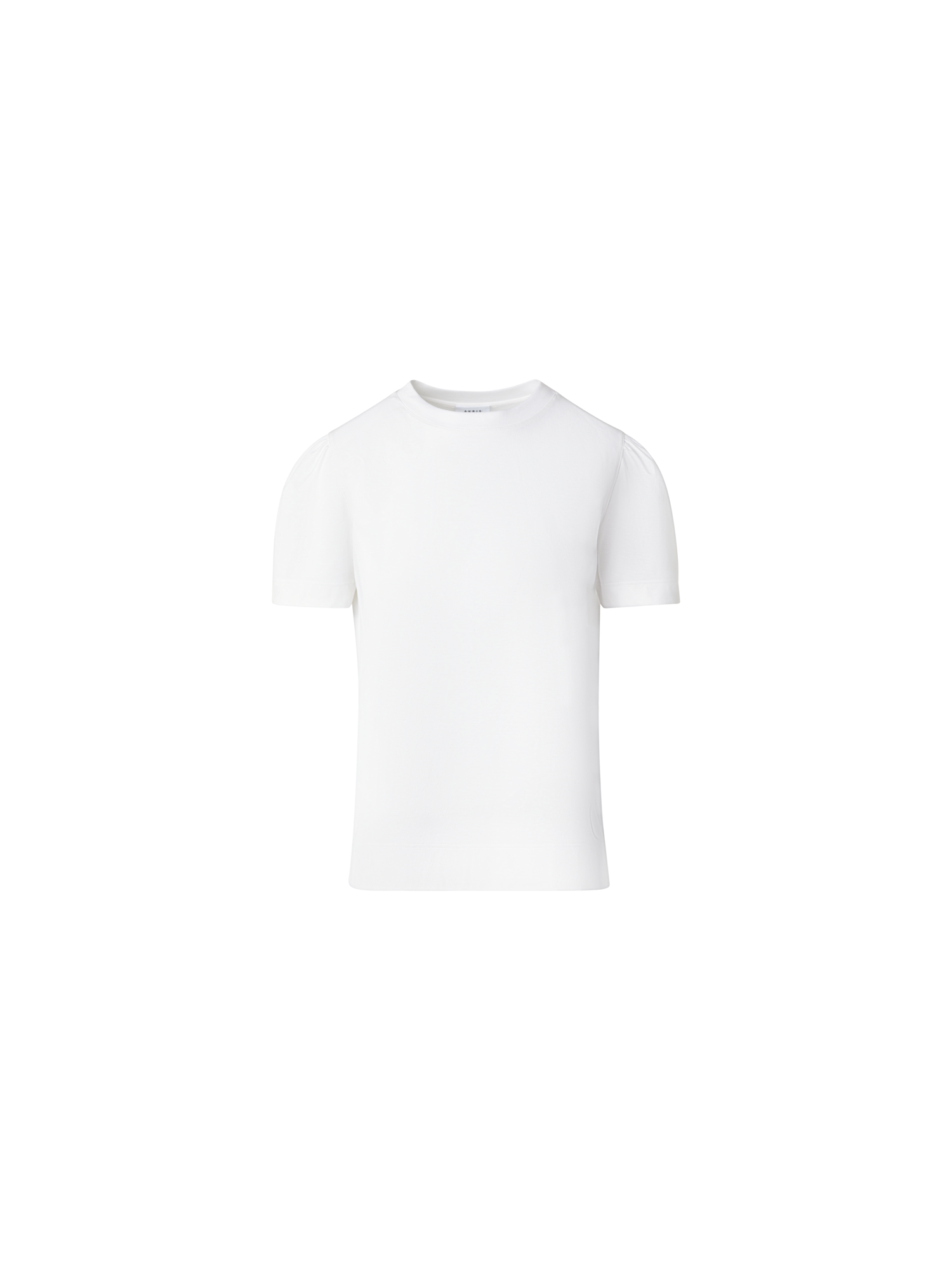Designer Puff Sleeves T-Shirt in Cotton Jersey - ecru - white