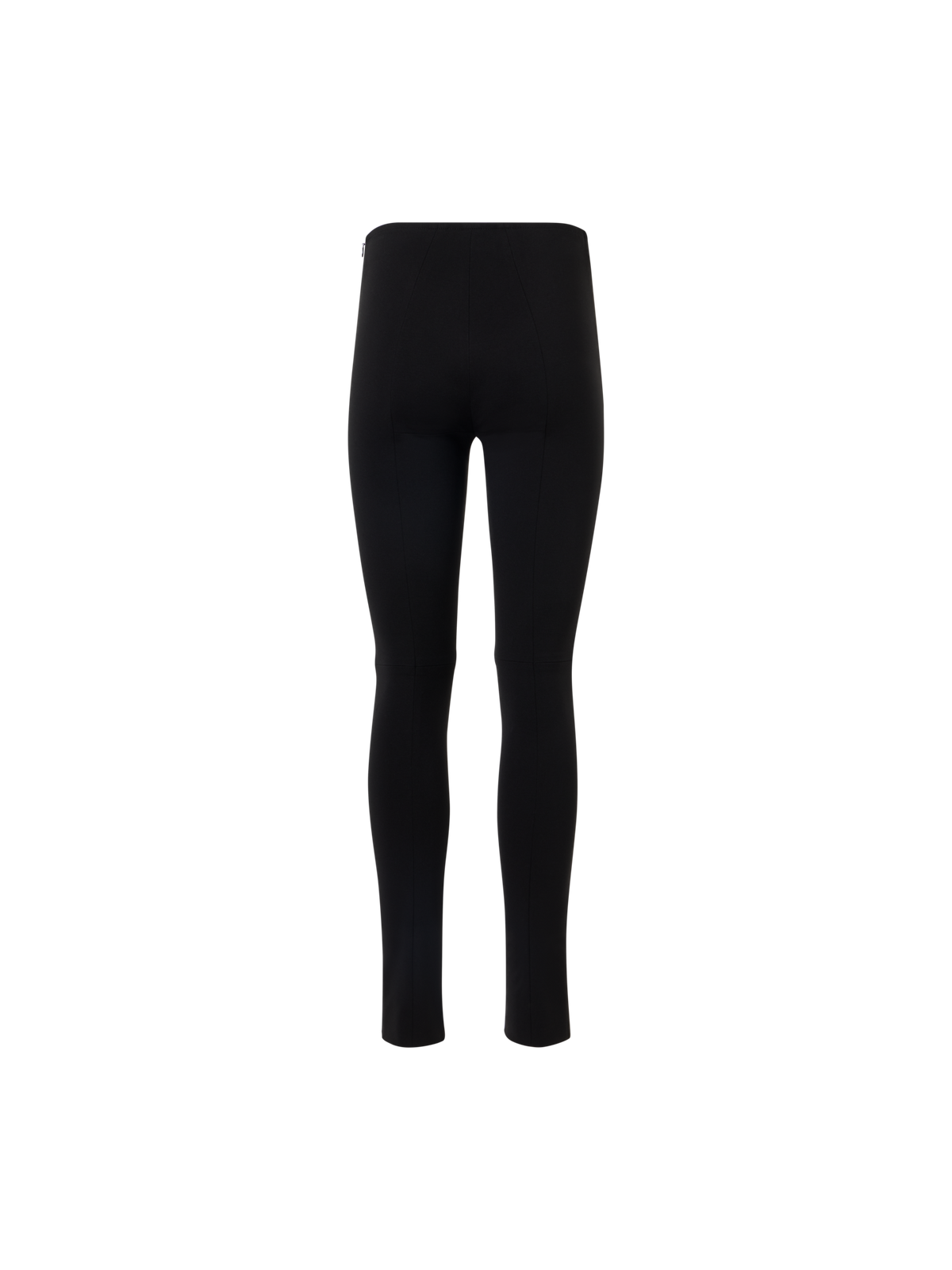 Designer Skinny Pants in Lamb Nappa Leather Front and Jersey Back - black
