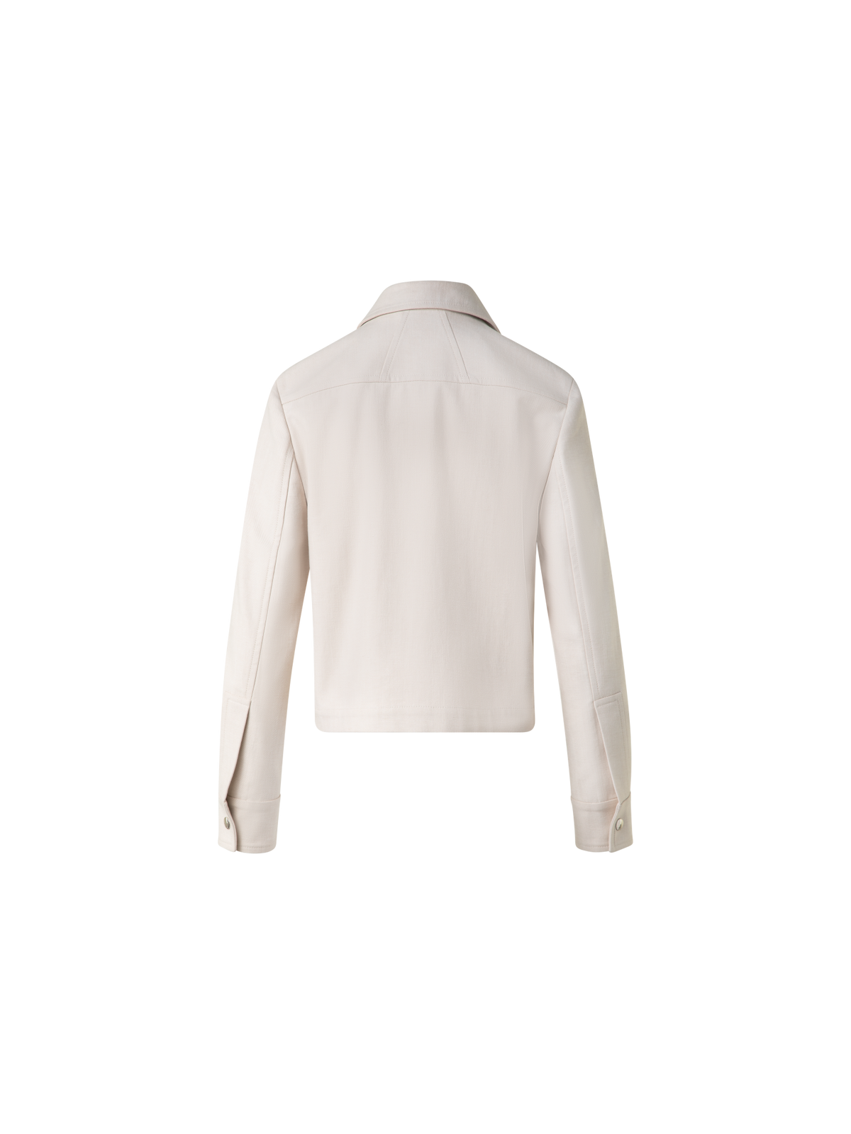 Designer Cropped Jacket in Cotton Denim - neutral - pastel - beige