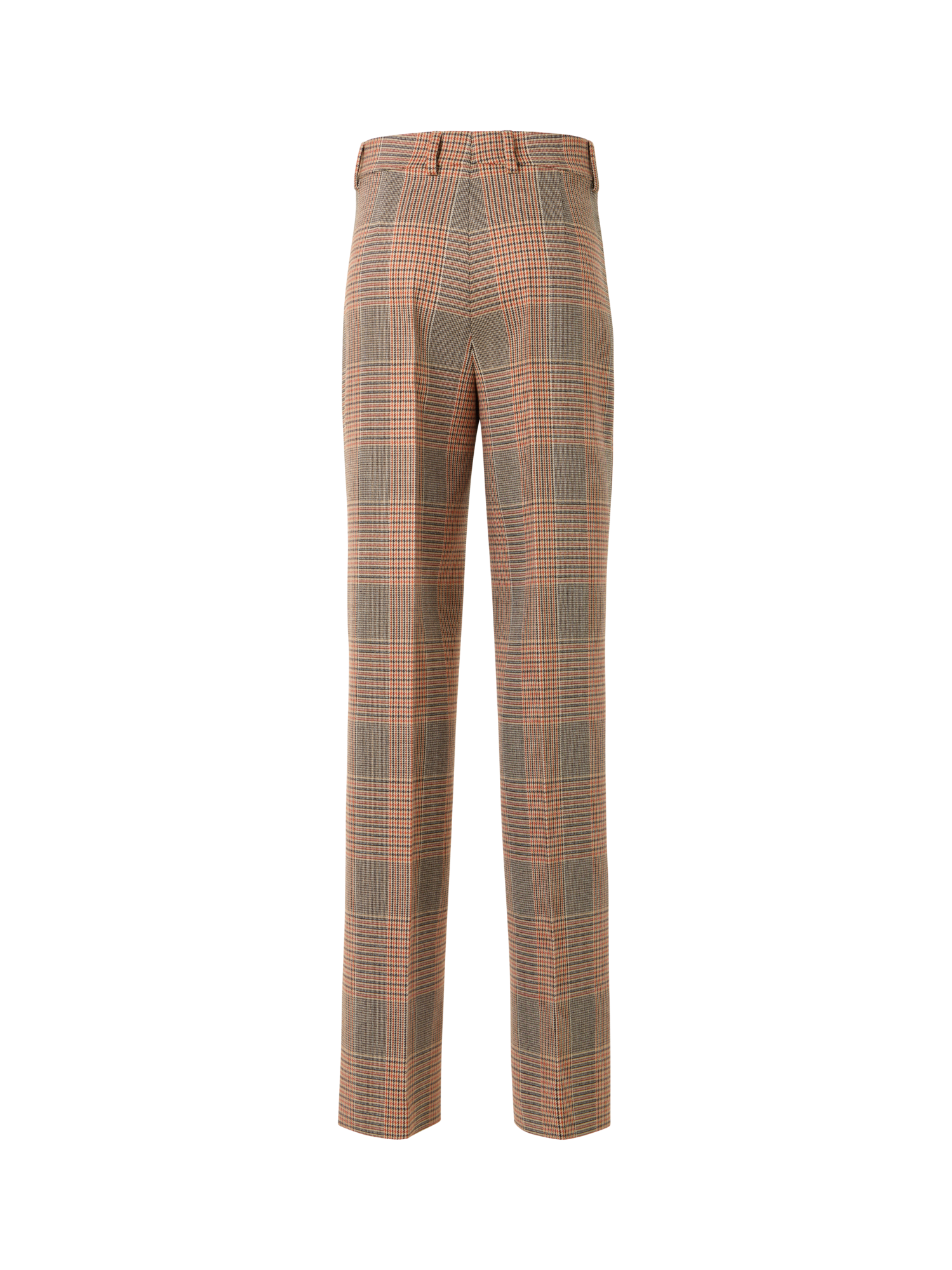 Designer Chiaro Wide-Leg Pants in Glen-Check Heavy Wool Twill - multicolor