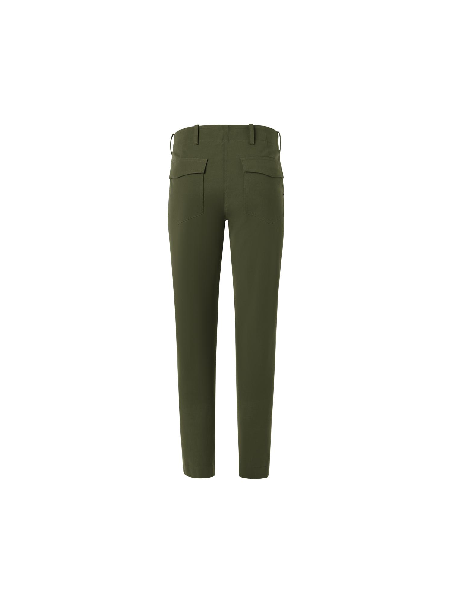 Designer Franco Cargo Tapered-Leg Pants in Bi-Stretch Cotton Gabardine - green