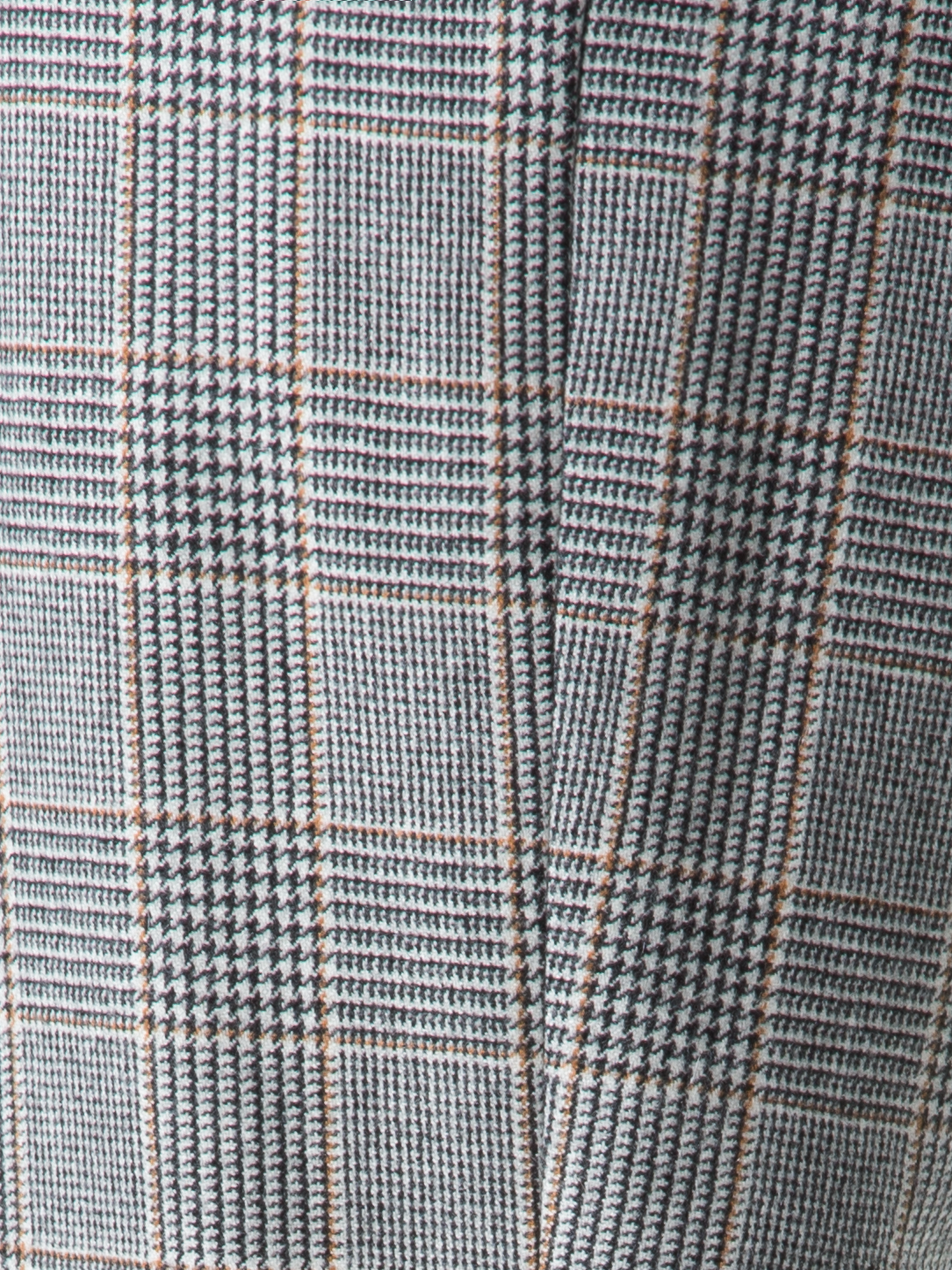 Designer Straight Plaid Pure Cashmere Pants - black - multicolor