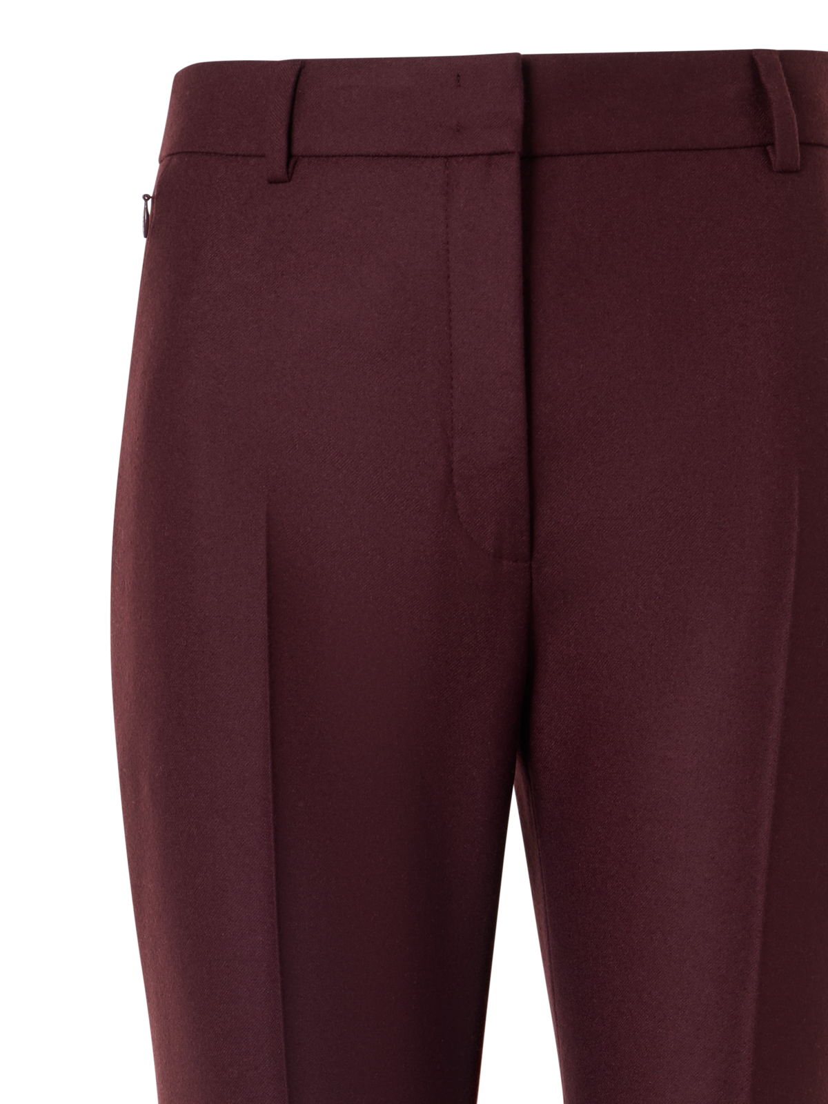 Designer Bootcut Pants in Wool Stretch Flannel - red