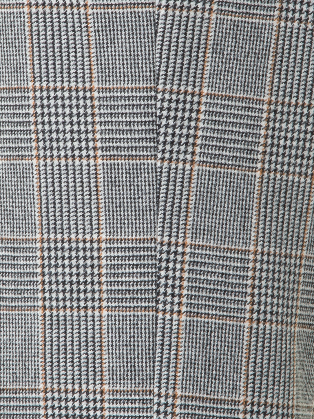 Designer Tapered Plaid Pure Cashmere Pants - black - neutral - multicolor