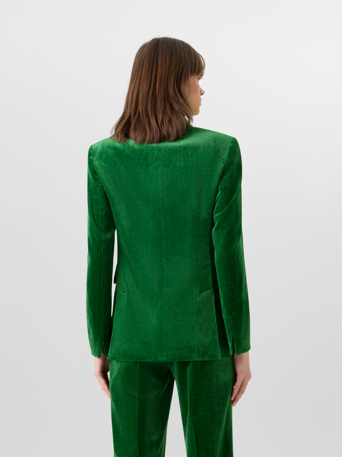 Designer Jacket in Fluid Corduroy - green #editorial