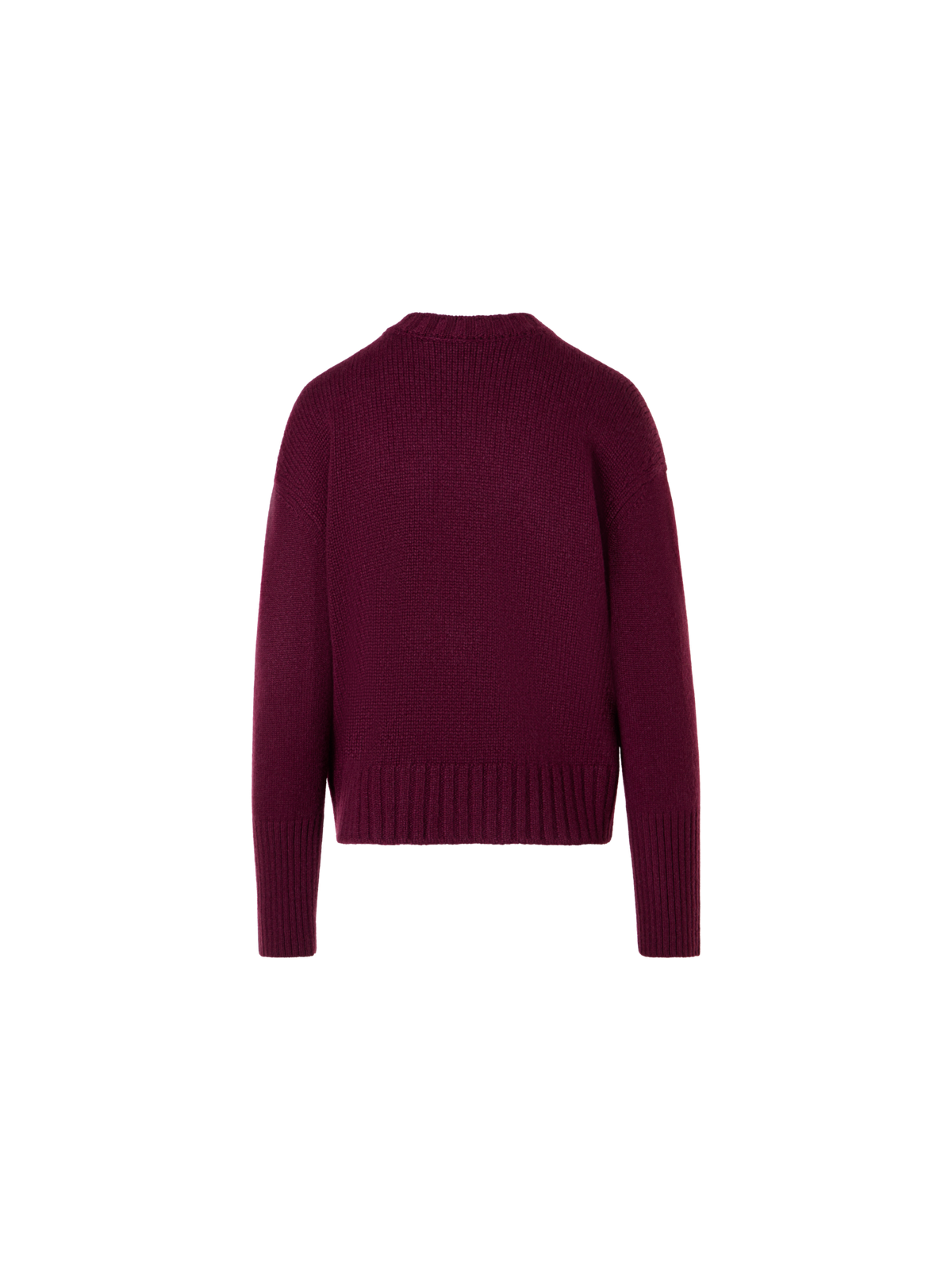 Designer Cashmere Sweater in Rib-Mix - red