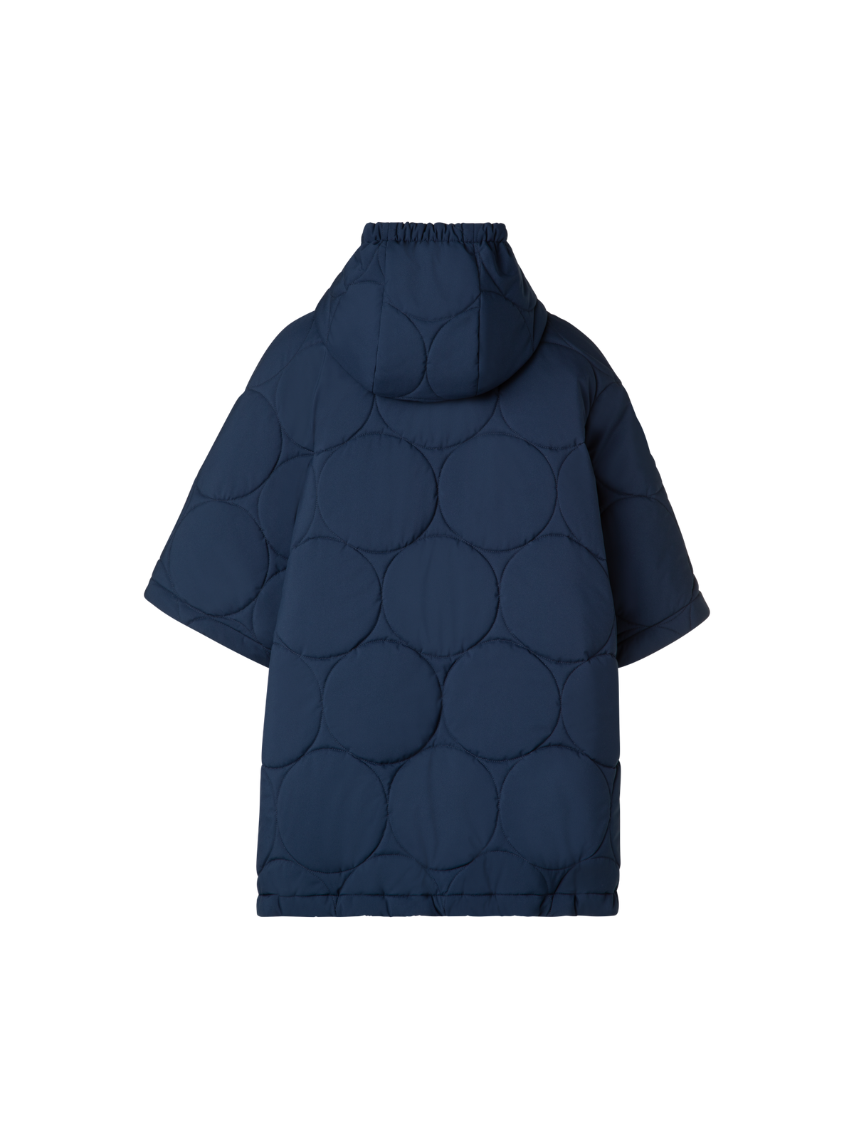 Designer A-Line Puffer Jacket in Dot Quilt - navy - blue