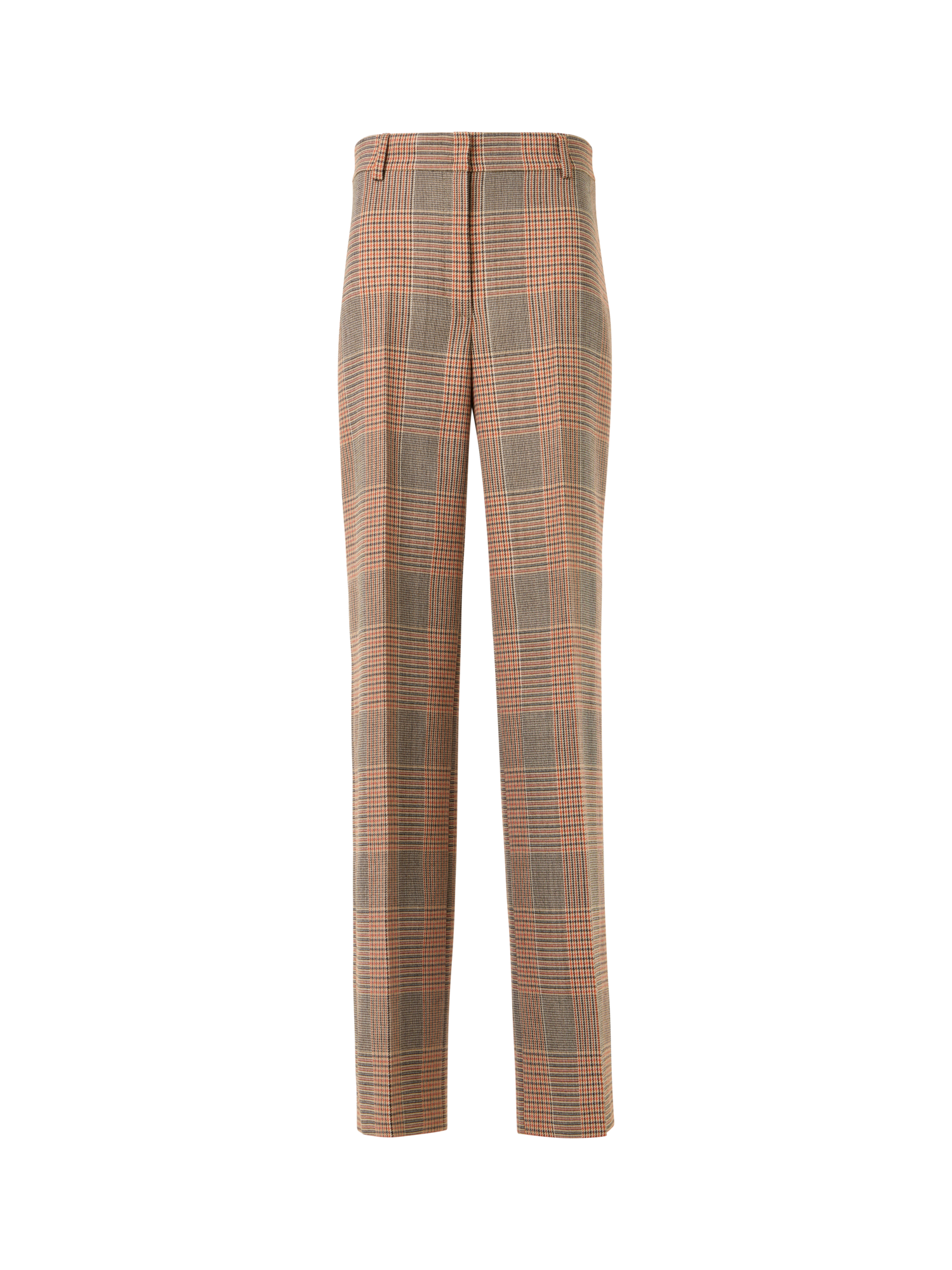 Designer Chiaro Wide-Leg Pants in Glen-Check Heavy Wool Twill - multicolor