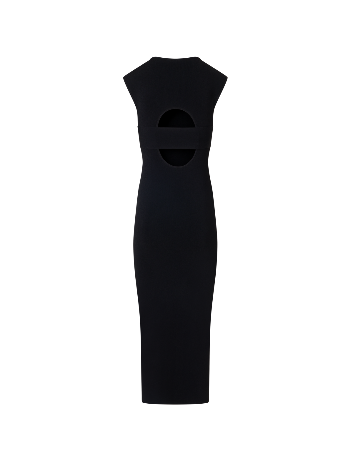 Designer Sleeveless Viscose Jersey Dress - black