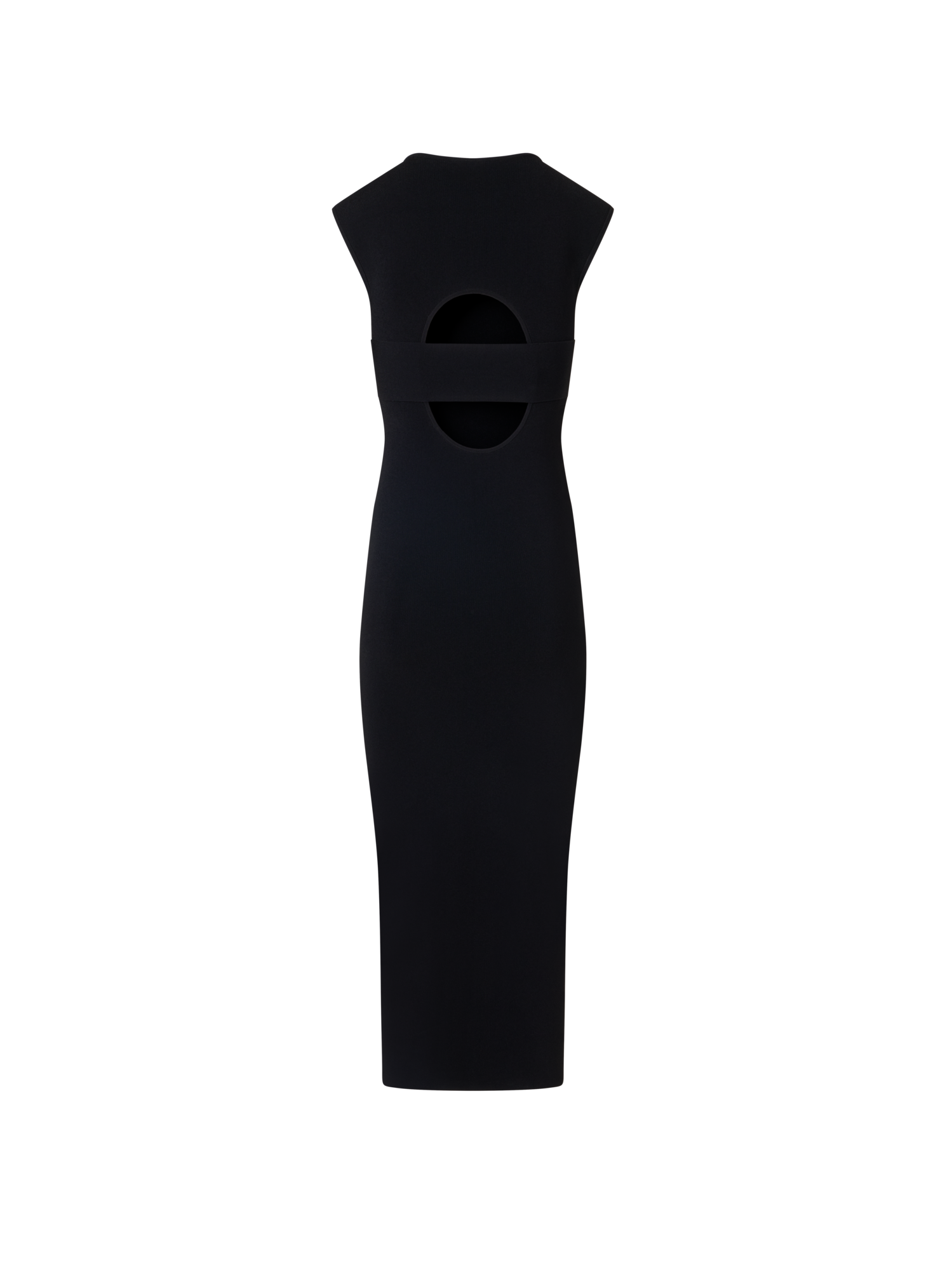 Designer Sleeveless Viscose Jersey Dress - black
