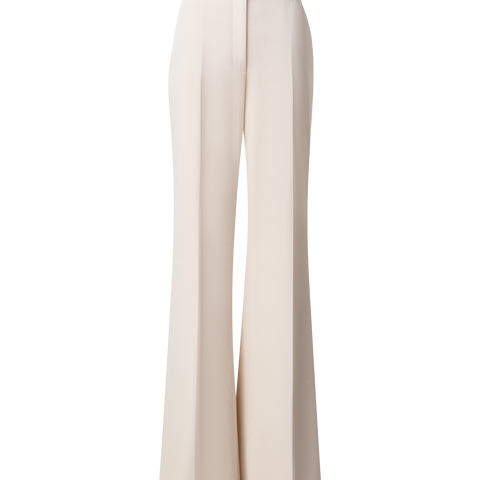 Wide Straight Cotton Wool Gabardine Pants