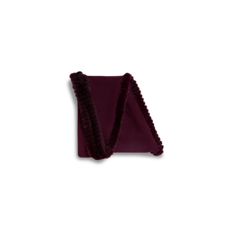 Cashmere Silk Scarf with Mink Trim