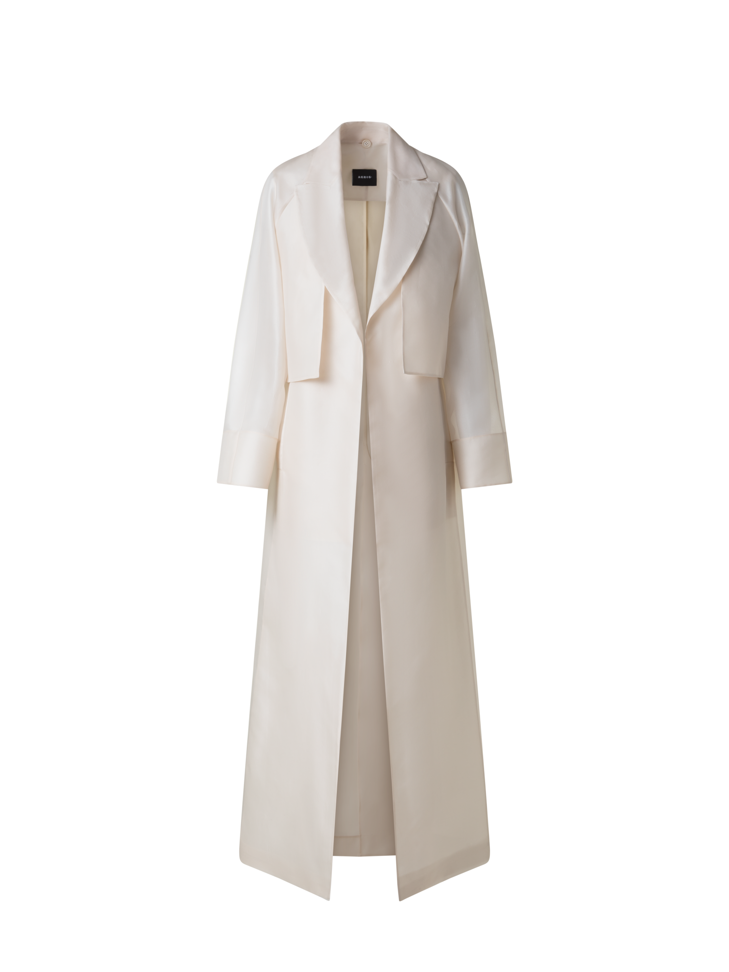 Designer Duo Coat - Vest and Bolero in Silk Organza - neutral - ecru - white