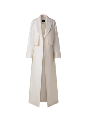 Designer Duo Coat - Vest and Bolero in Silk Organza - neutral - ecru - white