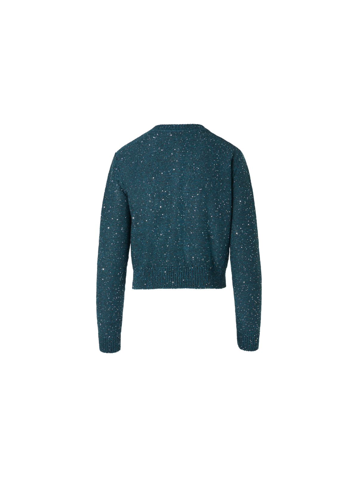 Designer Linen Cotton Cardigan with Micro Sequins - green