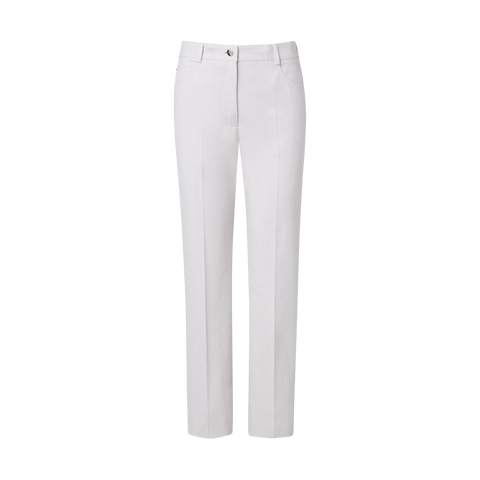 Straight Cotton Stretch Denim Pants
