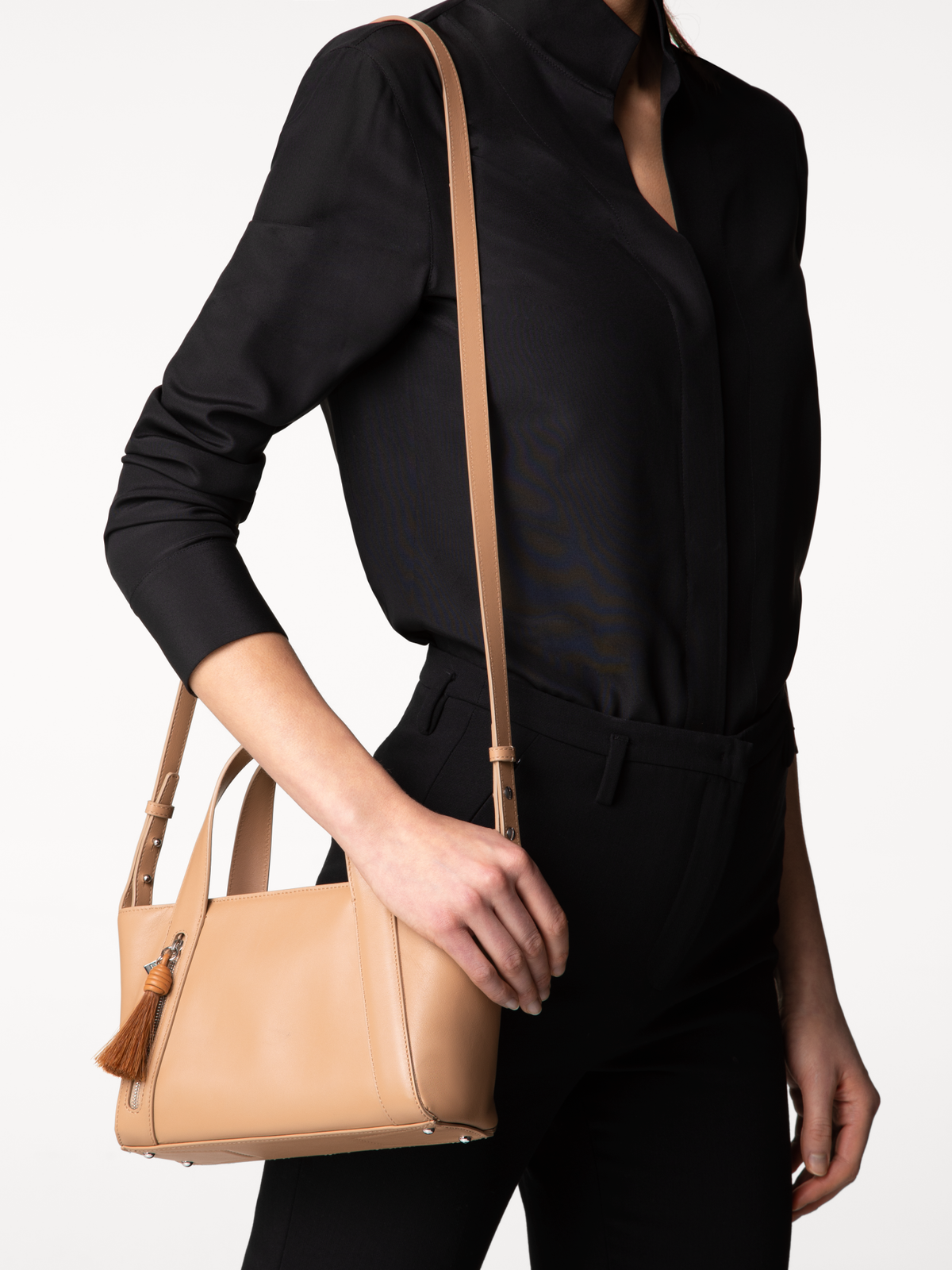 Designer Alexa Little Zip Top Handle Tote - neutral - beige #editorial