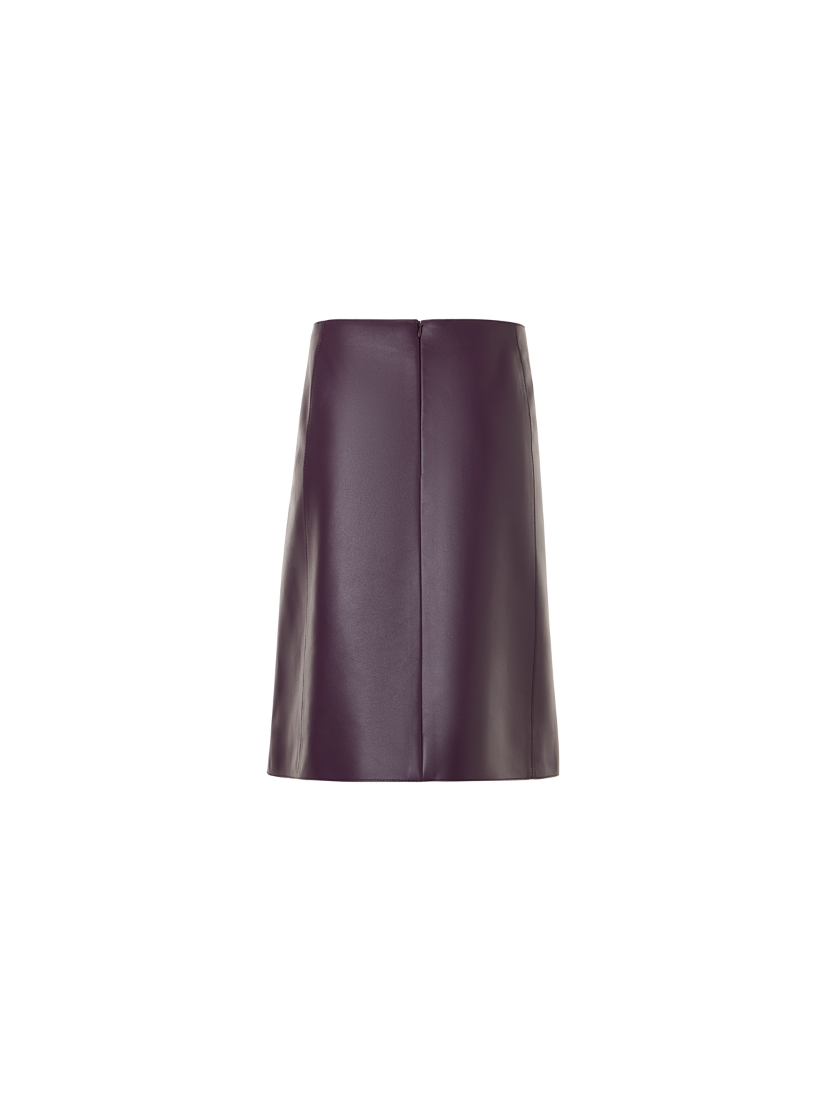 Designer A-Line Skirt in Nappa Leather - purple