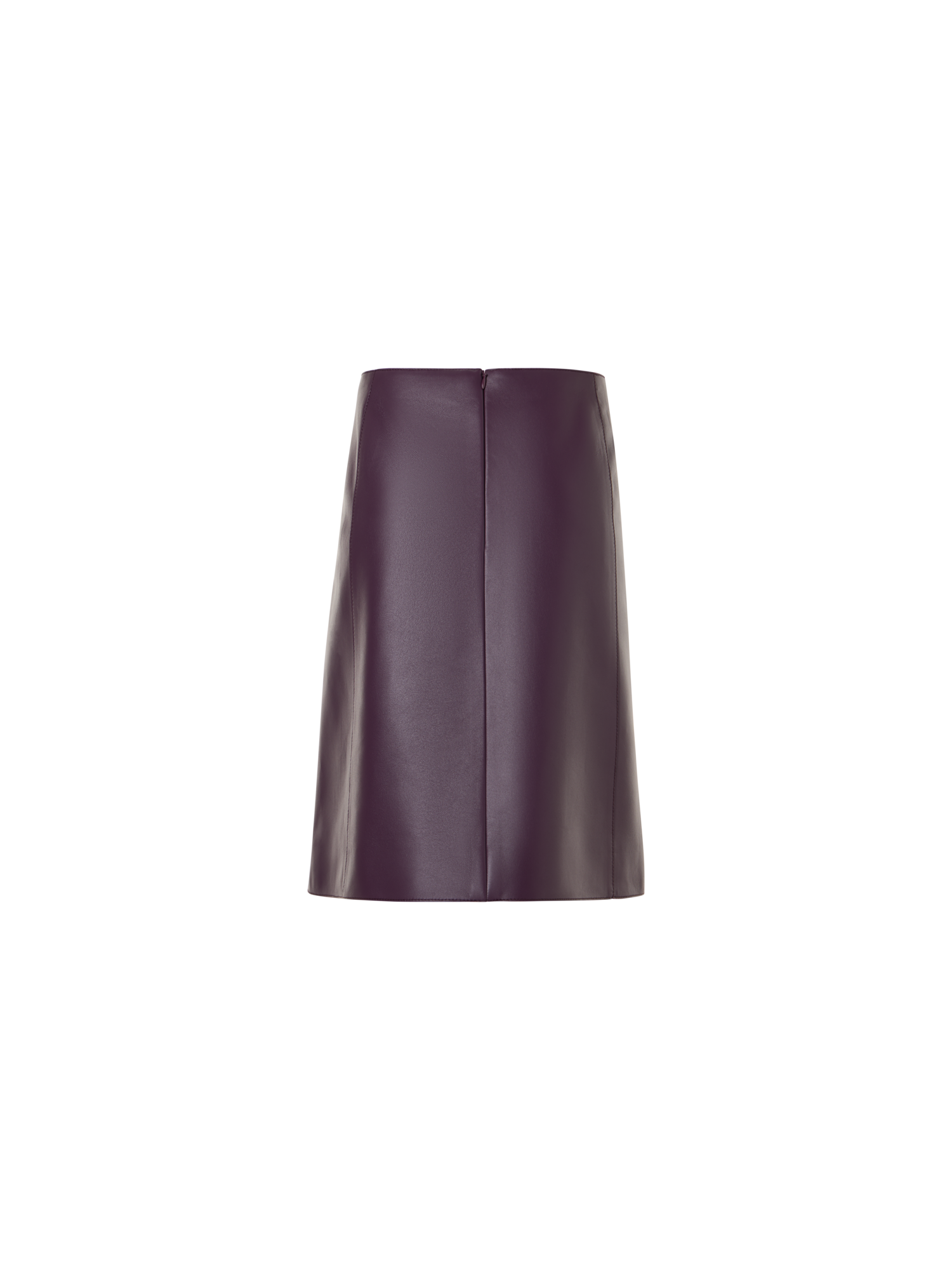 Designer A-Line Skirt in Nappa Leather - purple