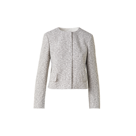 Cropped Bouclé Tweed Jacket