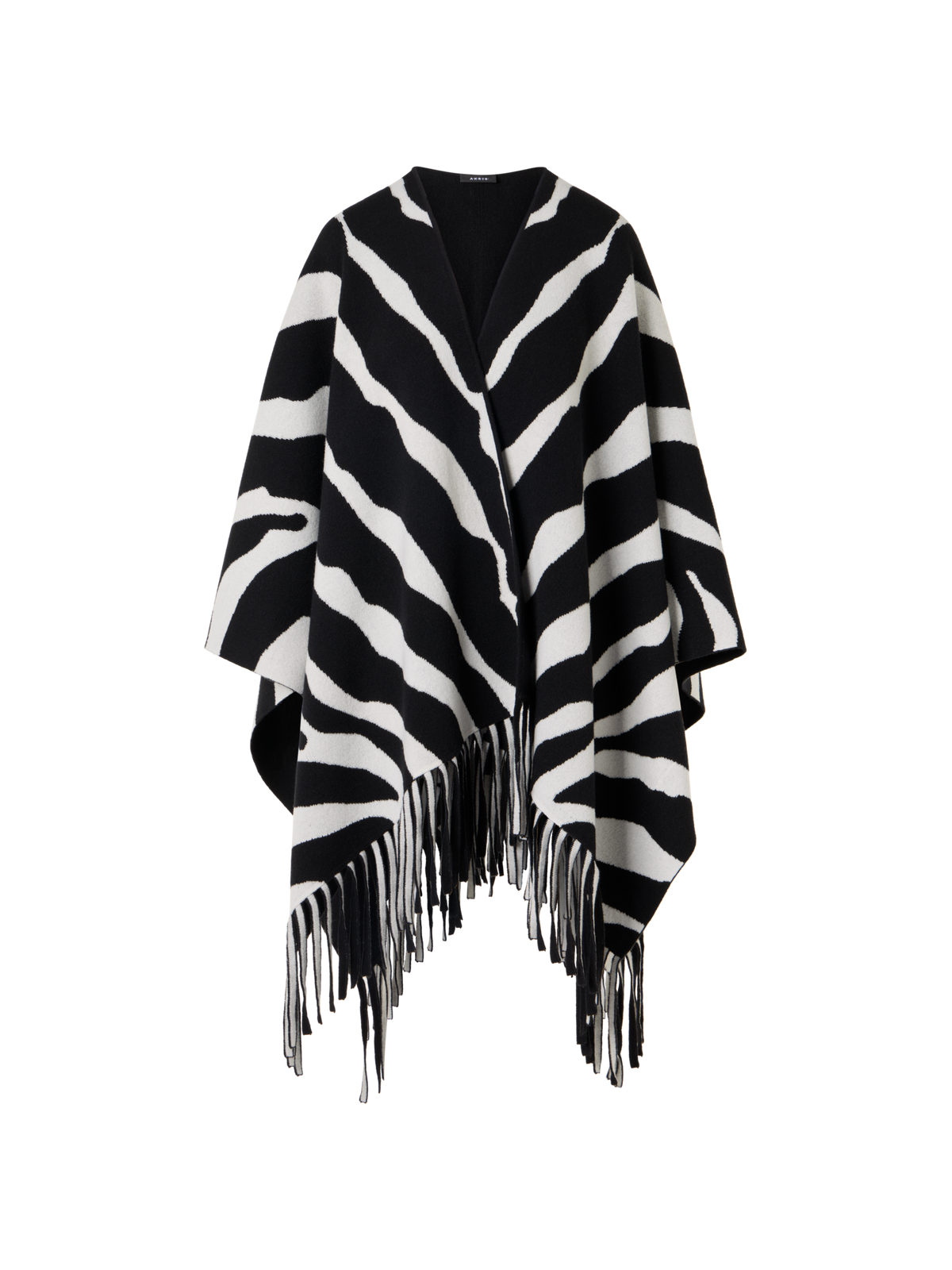 Designer Cashmere Double-Face Knit Cape - multicolor